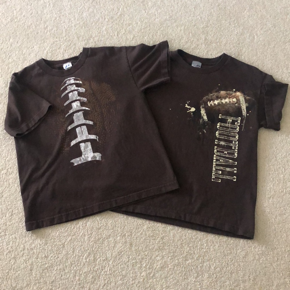 Bundle of 2 Football T Shirts Sz L C9 Champion & Pro Spirit Size Large